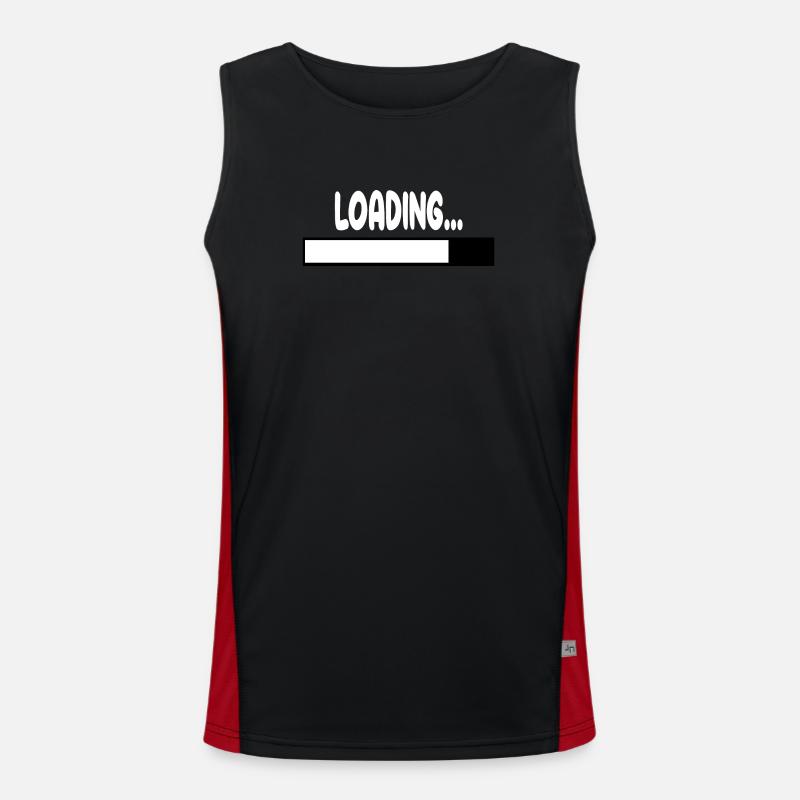 LOADING - Men's Functional Contrast Tank Top  - black/red