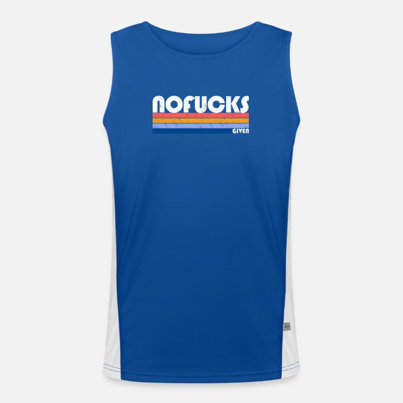 Retro Regenbogen Farbverlauf T-Shirt Design Funktionelles Kontrast-Tank Top für Männer 