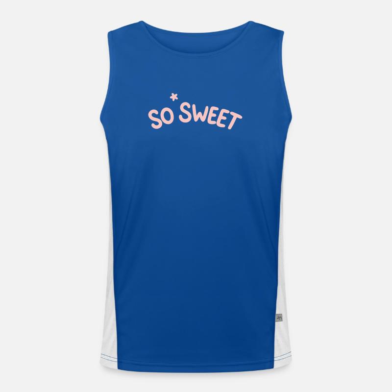 So Sweet in Pastel Typography Men's Functional Contrast Tank Top 