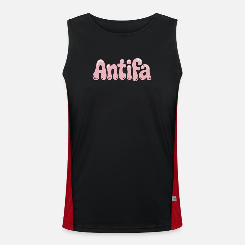 Antifa - Antifascist Merch Men's Functional Contrast Tank Top 