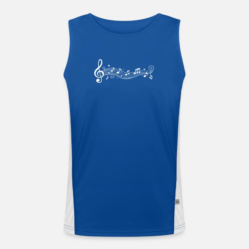 Musical Notes Melody Clefs Men's Functional Contrast Tank Top 