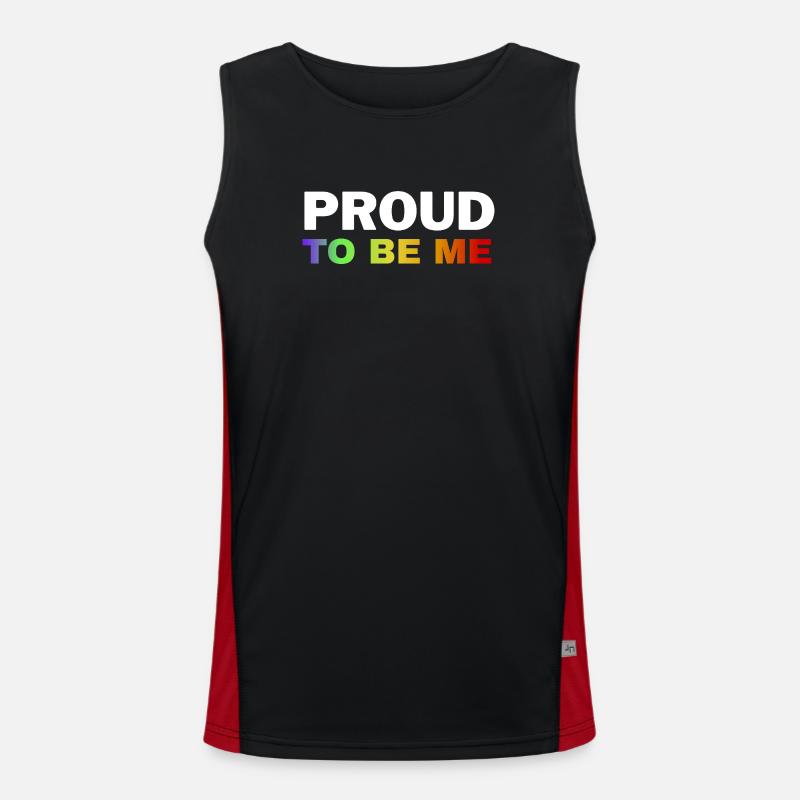 Vibrant Pride Empowerment Design - Men's Functional Contrast Tank Top - black/red