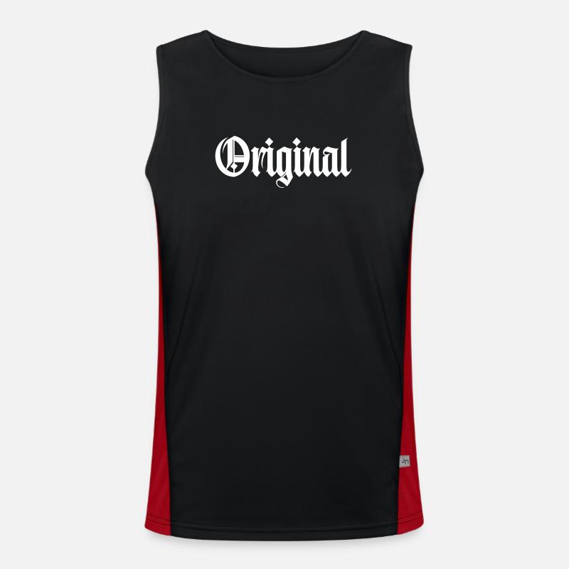 Original - Men's Functional Contrast Tank Top - black/red