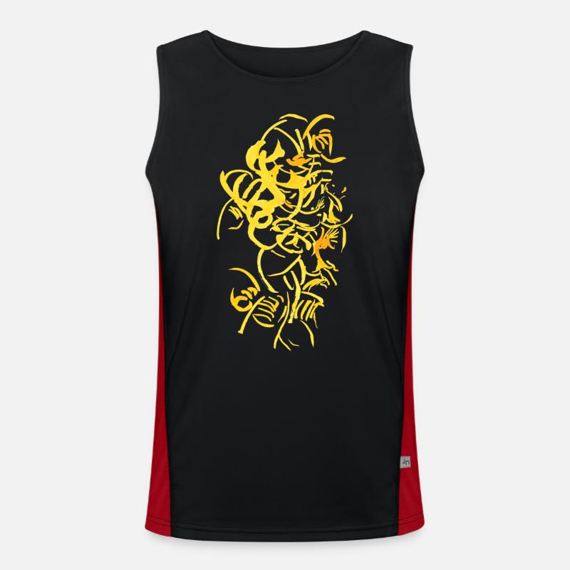 Abstract - Ink Men's Functional Contrast Tank Top 