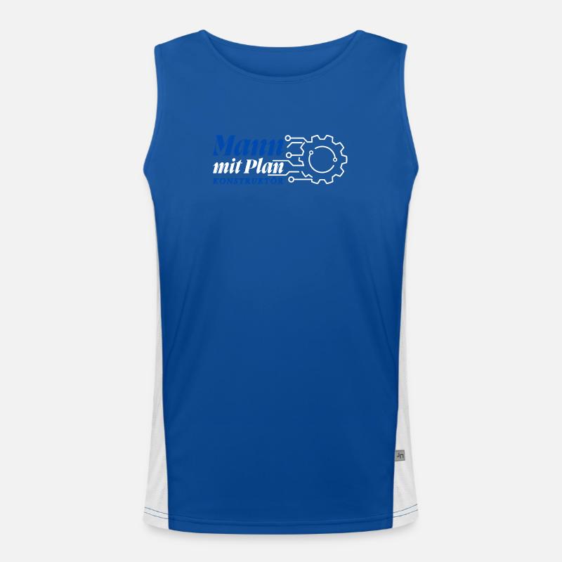 Mann mit Plan - Konstruktör, Konstrukteur Funktionelles Kontrast-Tank Top für Männer 