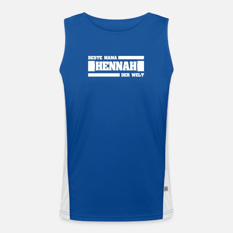 Muttertag Hennah Funktionelles Kontrast-Tank Top für Männer 