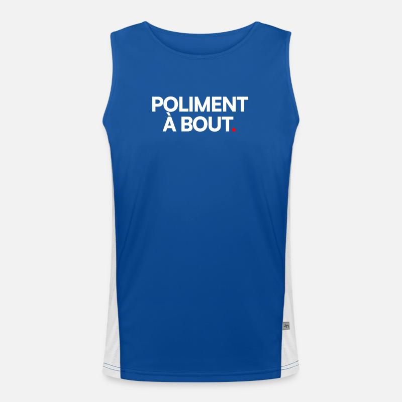 Poliment à bout Débardeur respirant contrasté Homme 