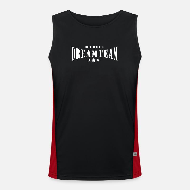 Dreamteam Authentic - Men's Functional Contrast Tank Top - black/red