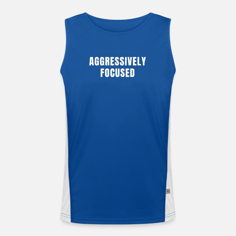 Aggressively Focused Discipline Success Mindset Men's Functional Contrast Tank Top 
