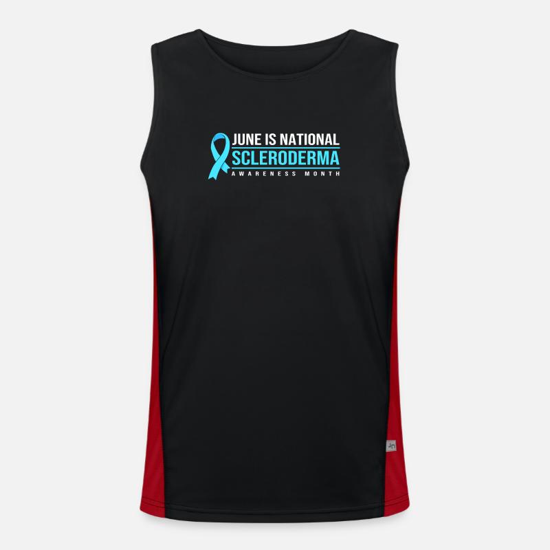 Scleroderma - Men's Functional Contrast Tank Top  - black/red