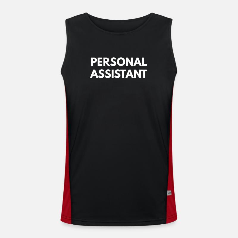 Personal assistant - Men's Functional Contrast Tank Top  - black/red
