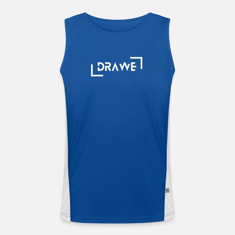 drawe - pressé, stressé, occupé, dialecte Débardeur respirant contrasté Homme 
