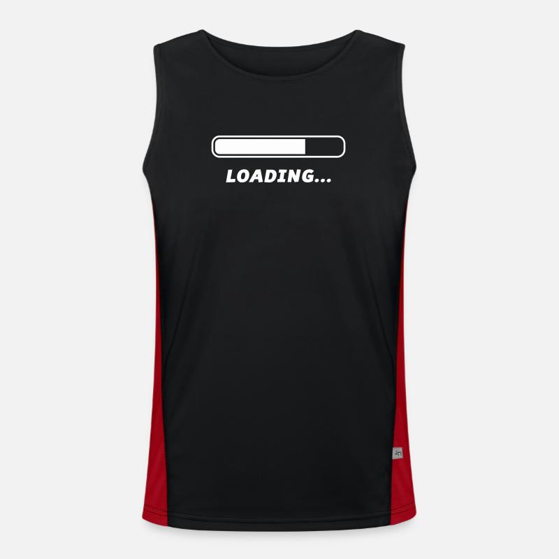 Loading - Men's Functional Contrast Tank Top  - black/red