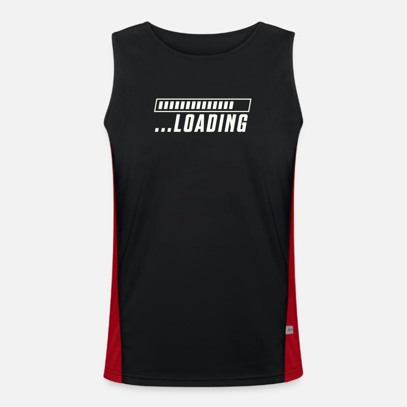 Loading Bar Loading Progress - Men's Functional Contrast Tank Top  - black/red