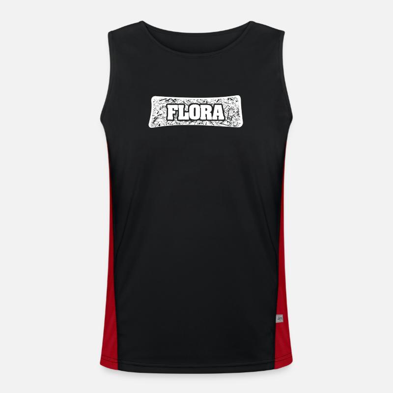 Flora as a name - Men's Functional Contrast Tank Top - black/red