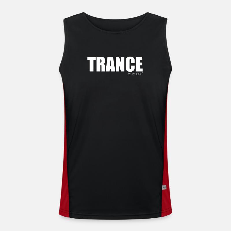 Trance - what else? - Men's Functional Contrast Tank Top - black/red