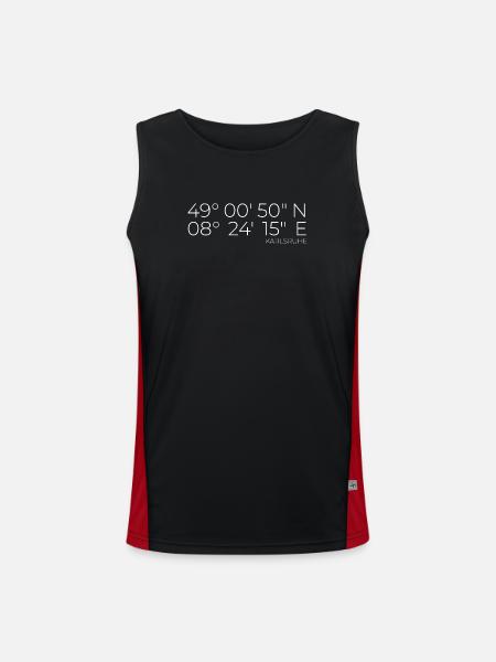 coordinates Karlsruhe - Men's Functional Contrast Tank Top  - black/red