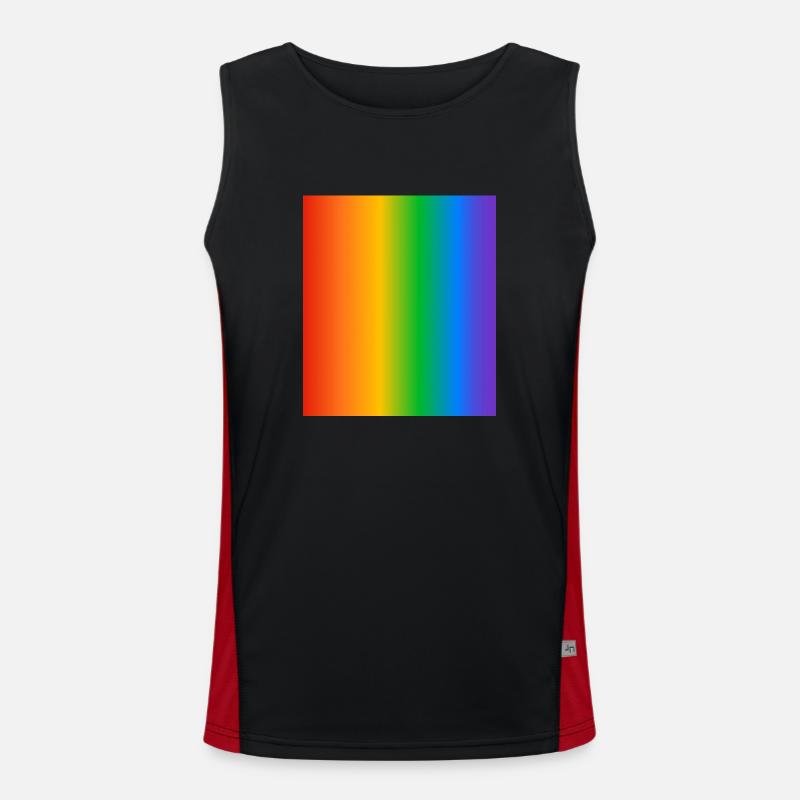 Regenbogen Farbverläufe Farben Funktionelles Kontrast-Tank Top für Männer 