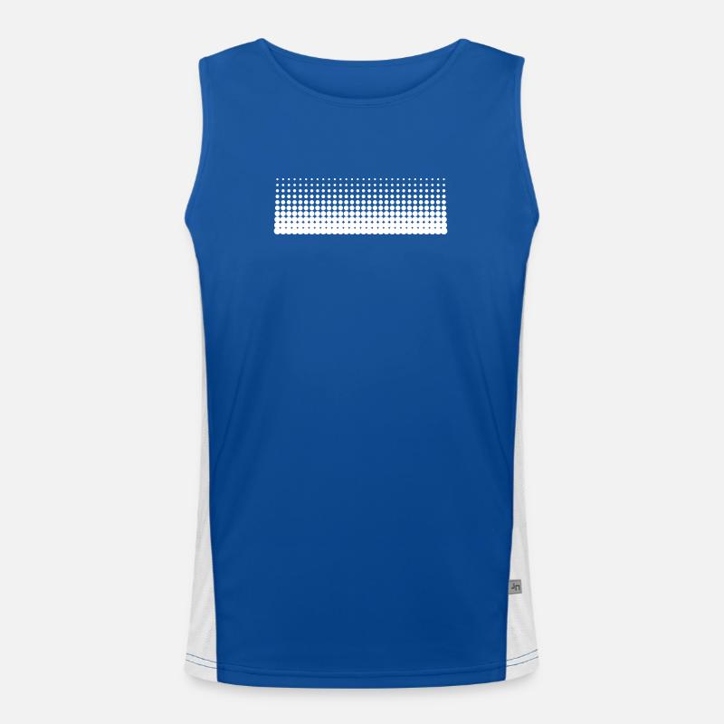 Basic Dots Gradient (breit) Funktionelles Kontrast-Tank Top für Männer 