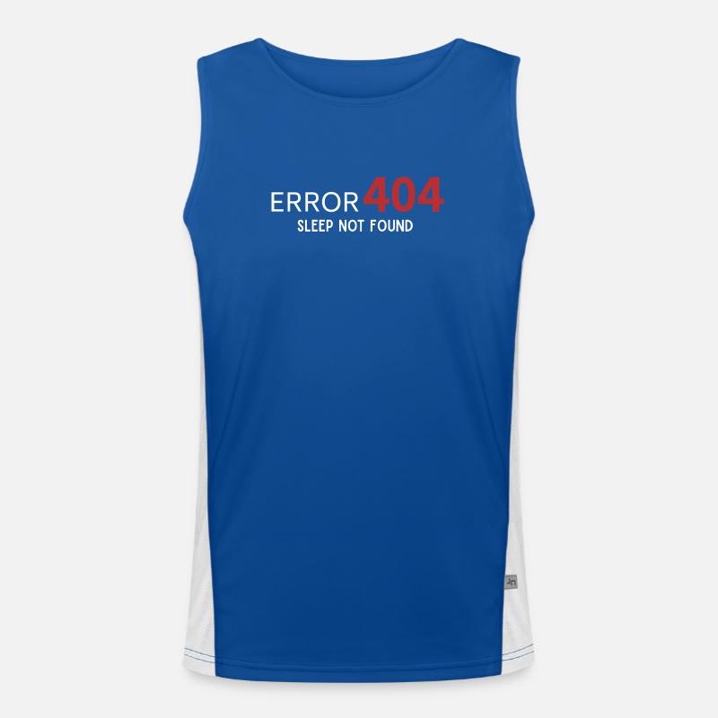 Error 404 Sleep Not Found – Pattern for Developers Men's Functional Contrast Tank Top 