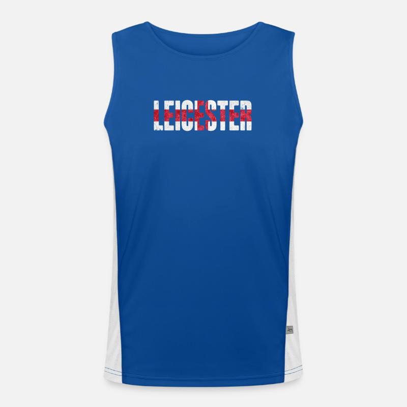 Leicester England Funktionelles Kontrast-Tank Top für Männer 