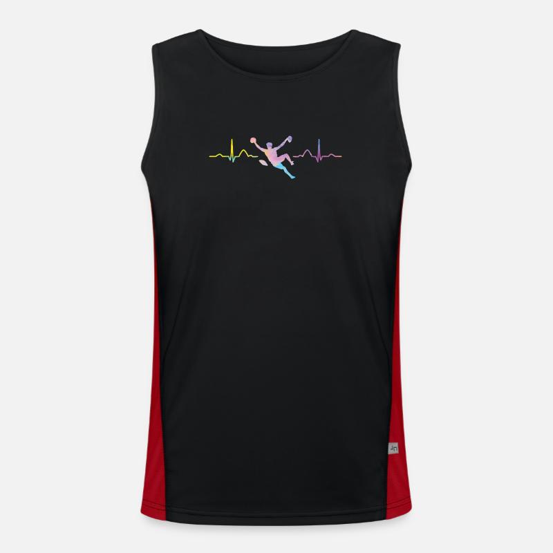 Boulderer Herzschlag Boulder Bouldern Funktionelles Kontrast-Tank Top für Männer 