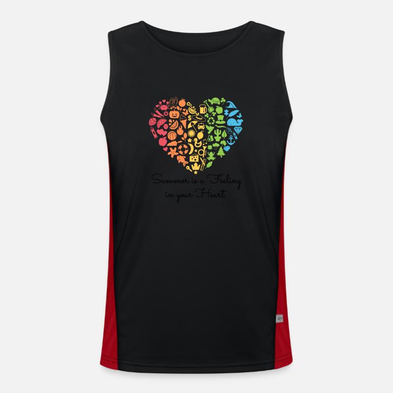 Summerfeeling - schwarzer Text Funktionelles Kontrast-Tank Top für Männer 