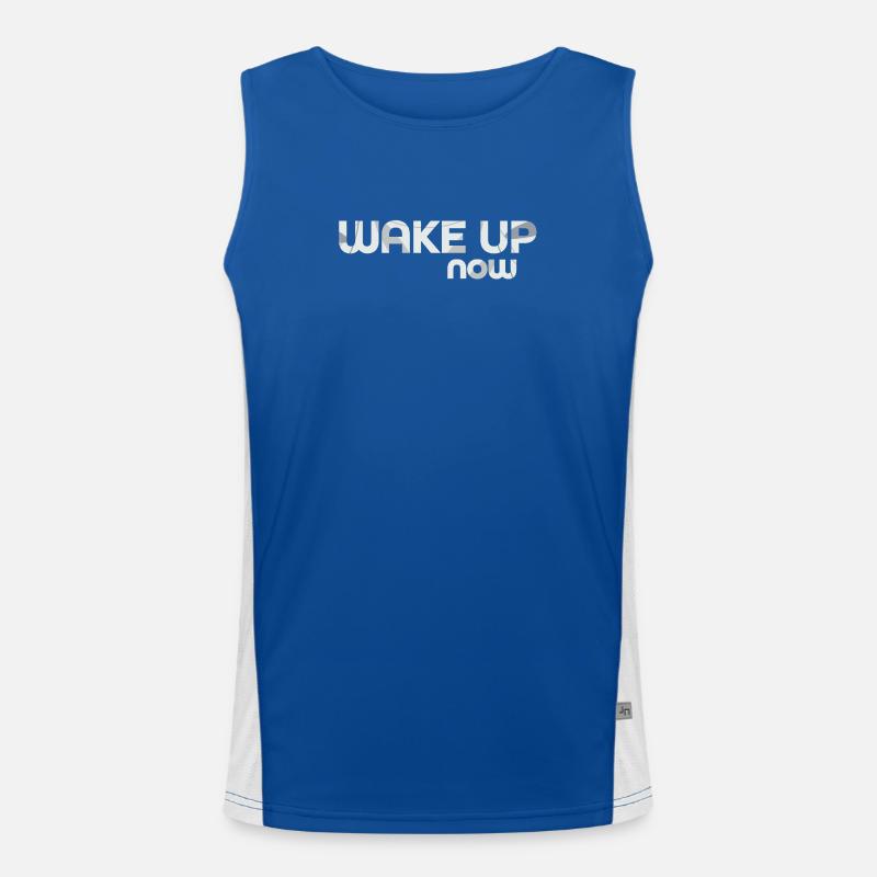 Wake up now Men's Functional Contrast Tank Top 