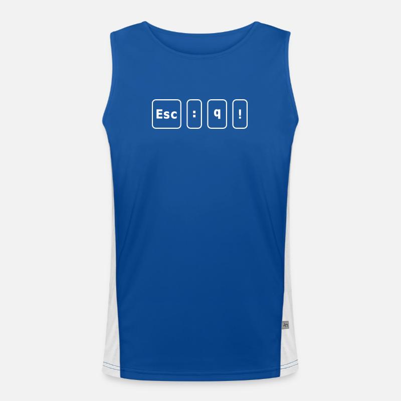 Vim-Escape-Code Funktionelles Kontrast-Tank Top für Männer 