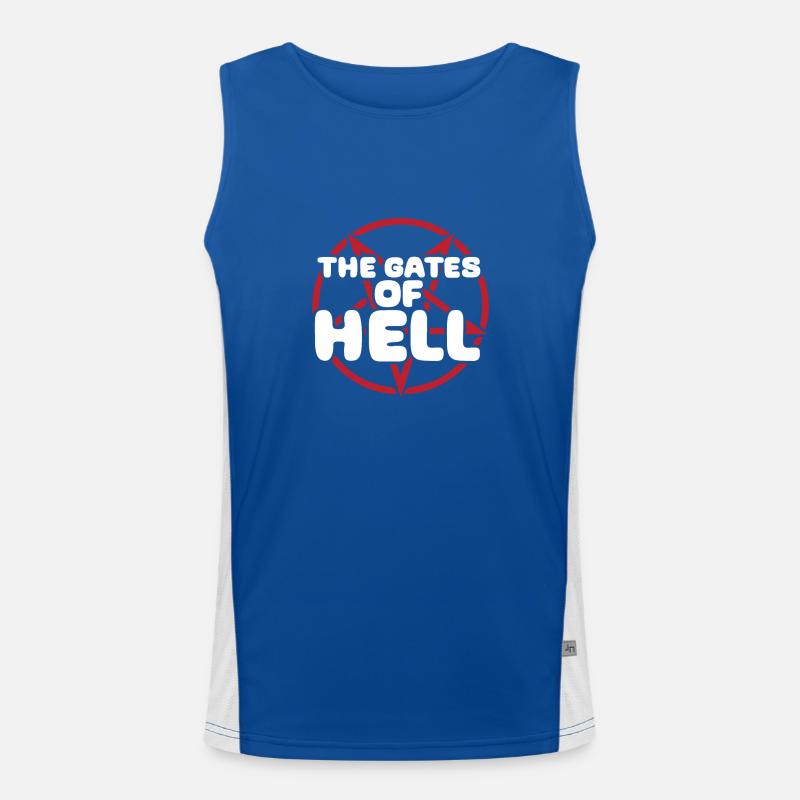 Of Hell Satan Gothik Dämon Pentagramm Hexe Funktionelles Kontrast-Tank Top für Männer 
