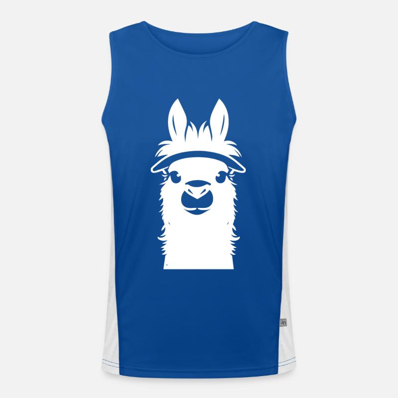Lama Drôle Silhouette Effronté Amusant Lamas Débardeur respirant contrasté Homme 