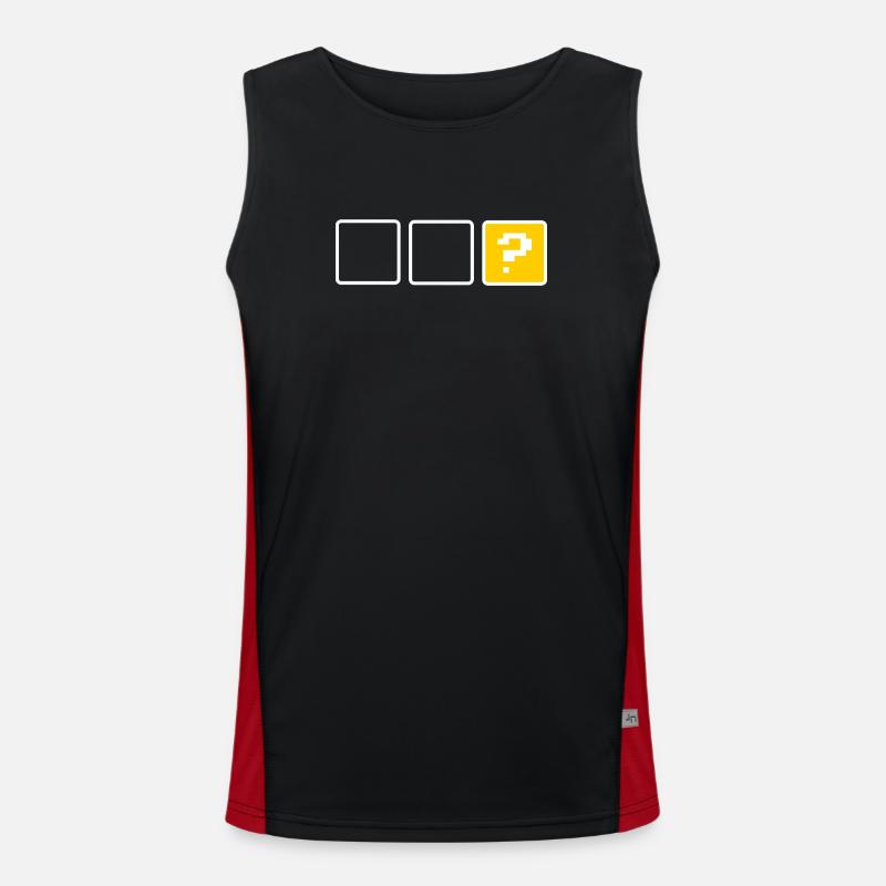 empty box - Men's Functional Contrast Tank Top  - black/red
