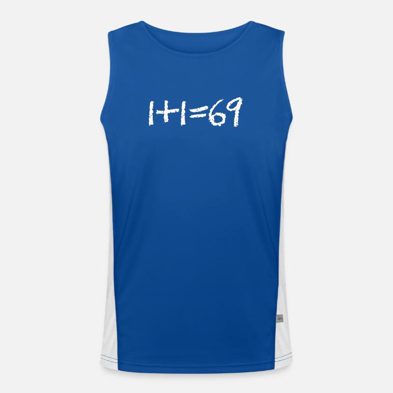 1+1 = 69 (LIEBE) Funktionelles Kontrast-Tank Top für Männer 