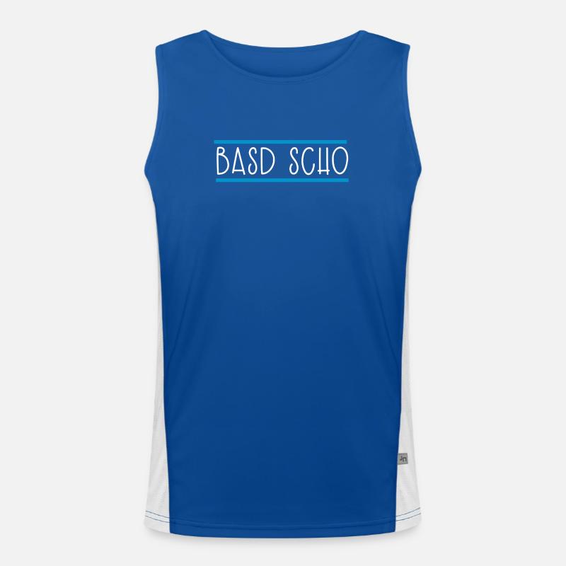 Basd scho Bayern Bayrisch Funktionelles Kontrast-Tank Top für Männer 