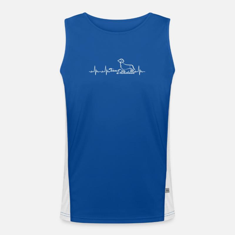 Team Dachshund Herzschlag mit Dackel Funktionelles Kontrast-Tank Top für Männer 