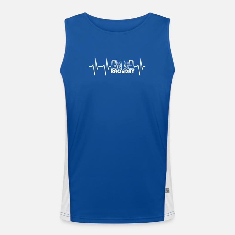 puls raceday formula racing Auto Autorennen Symbol Funktionelles Kontrast-Tank Top für Männer 