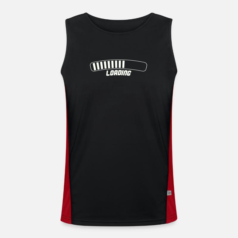 Loading - Men's Functional Contrast Tank Top  - black/red