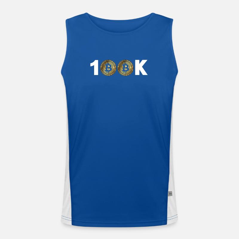 Bitcoin Bitcoin BTC 100k Crypto Cryptocurrency Men's Functional Contrast Tank Top 