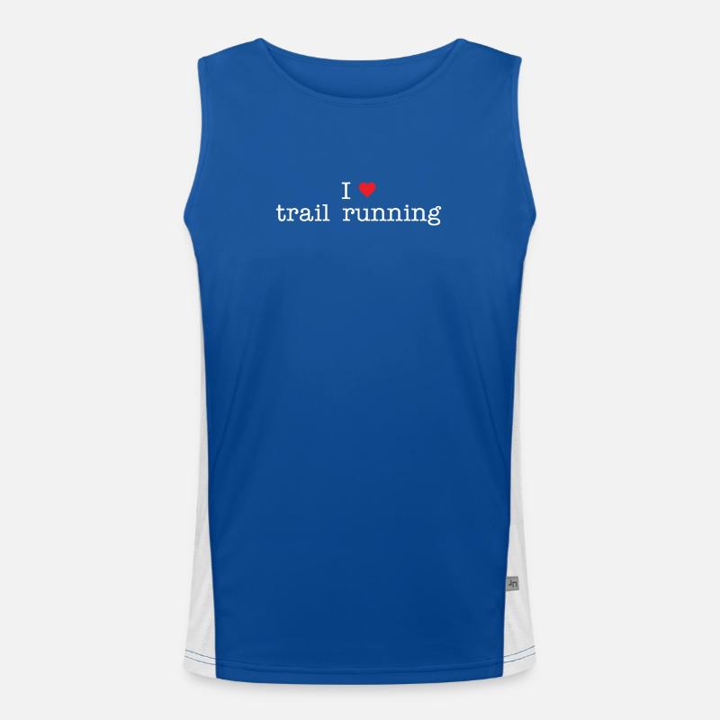 I Love Trail Running Men's Functional Contrast Tank Top 