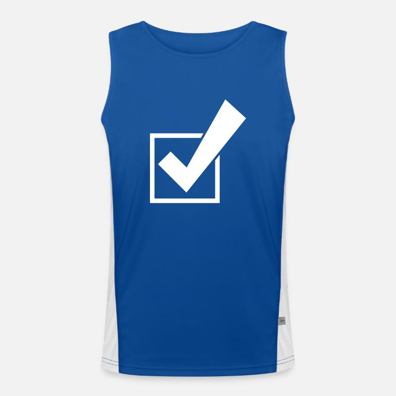 Tick Select Tick Symbol Men's Functional Contrast Tank Top 