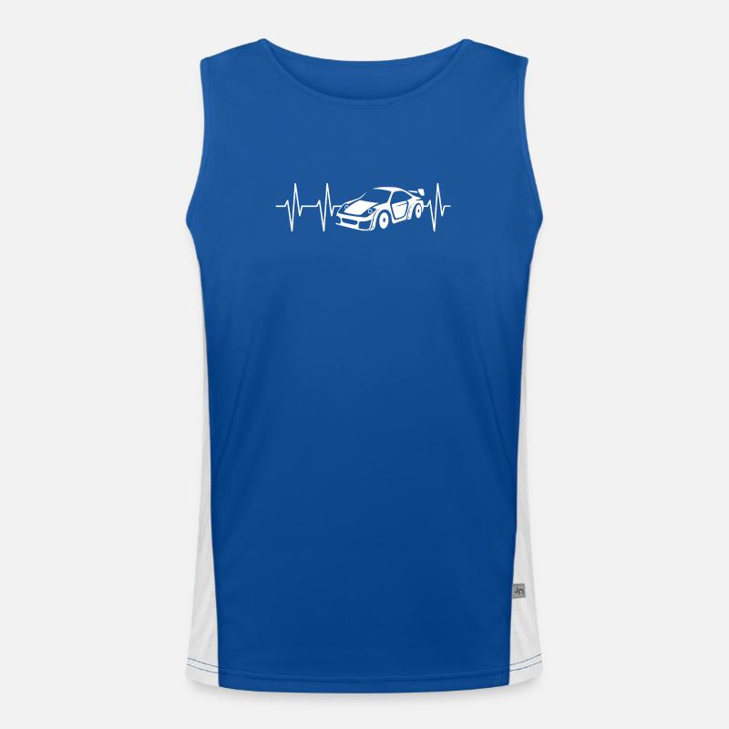 Heartbeat Car – Tuning Pulse Design Funktionelles Kontrast-Tank Top für Männer 