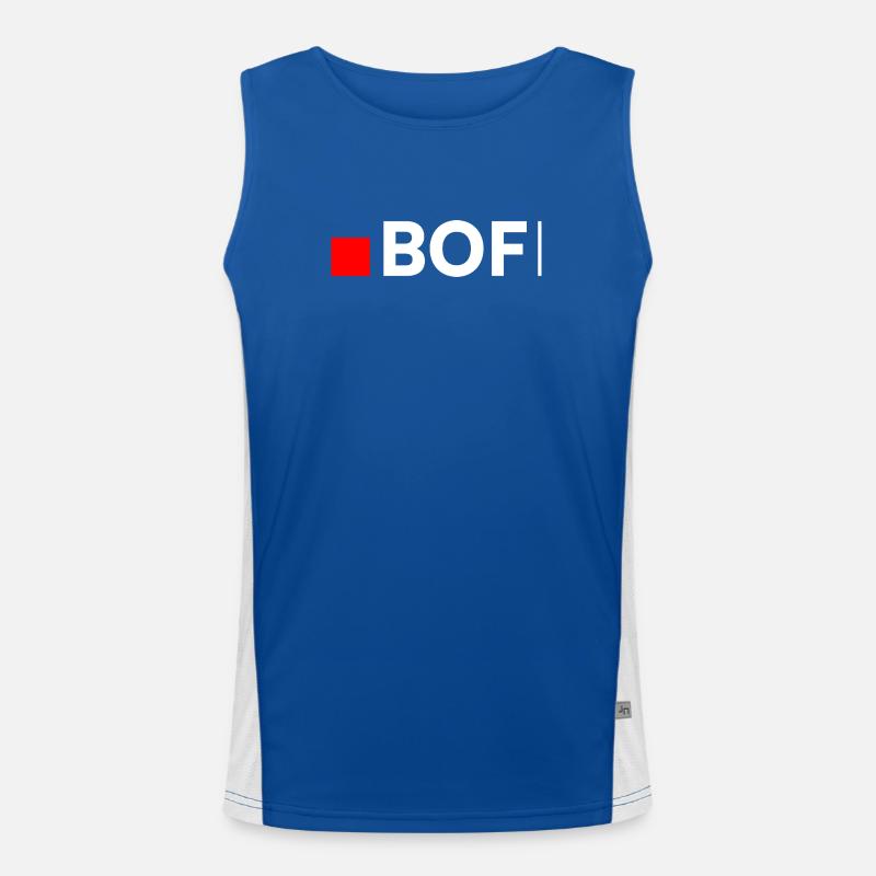 FRO | Minimalist funny reaction Men's Functional Contrast Tank Top 