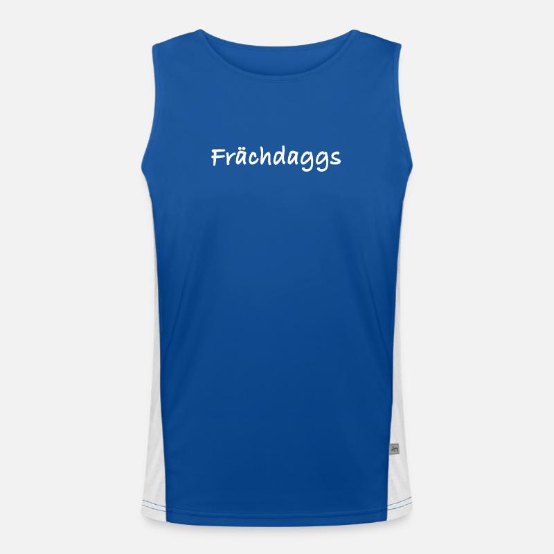 Frächdaggs - Sachsen Slang - sächsisch Funktionelles Kontrast-Tank Top für Männer 