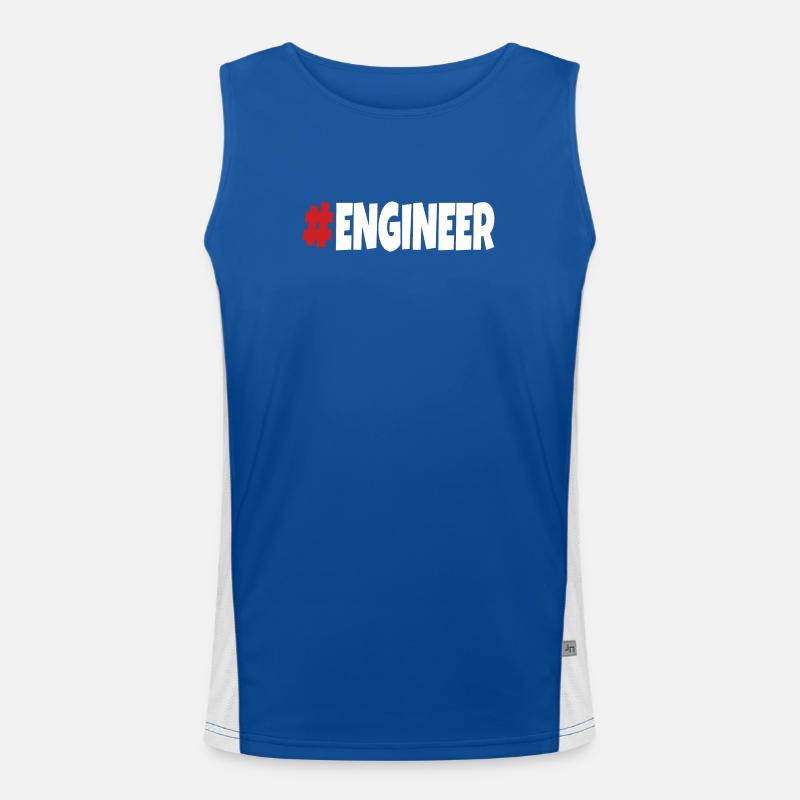 #engineer Rouge & Blanc Débardeur respirant contrasté Homme 