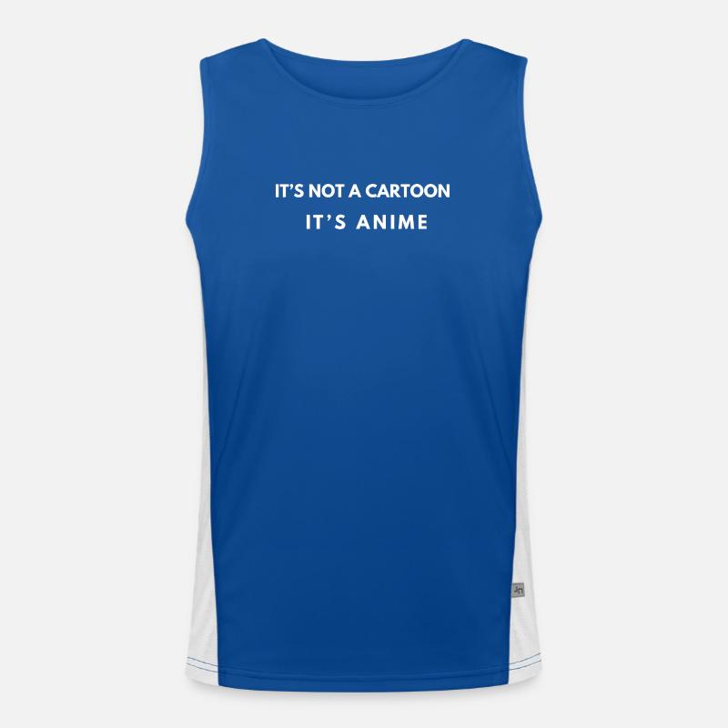 It’s not a cartoon – Anime Quote Men's Functional Contrast Tank Top 