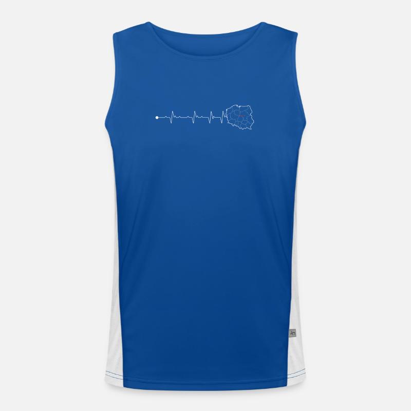 Heartbeat Georgia Map Men's Functional Contrast Tank Top 