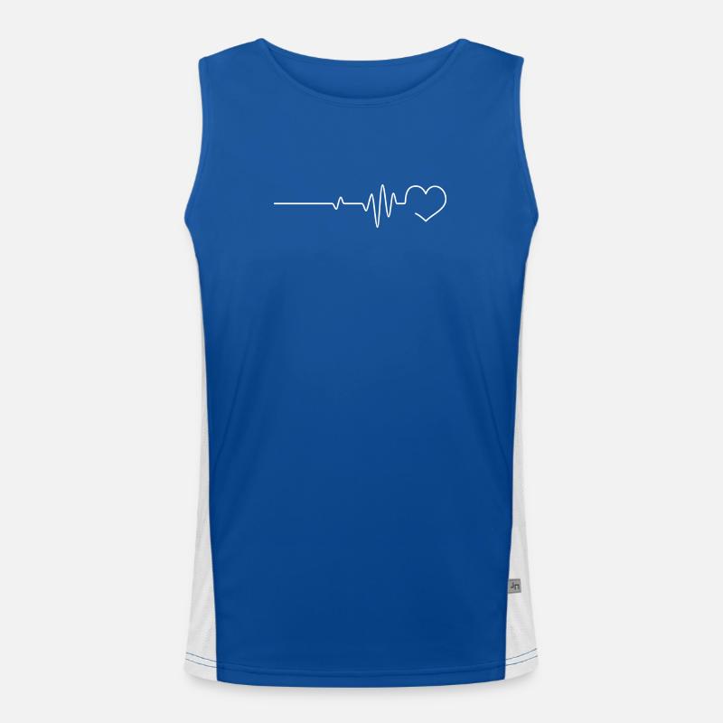 Herzschlag Liebe Funktionelles Kontrast-Tank Top für Männer 