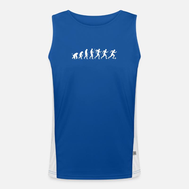 Evolution Lauf Silhouette zum Fussball Funktionelles Kontrast-Tank Top für Männer 