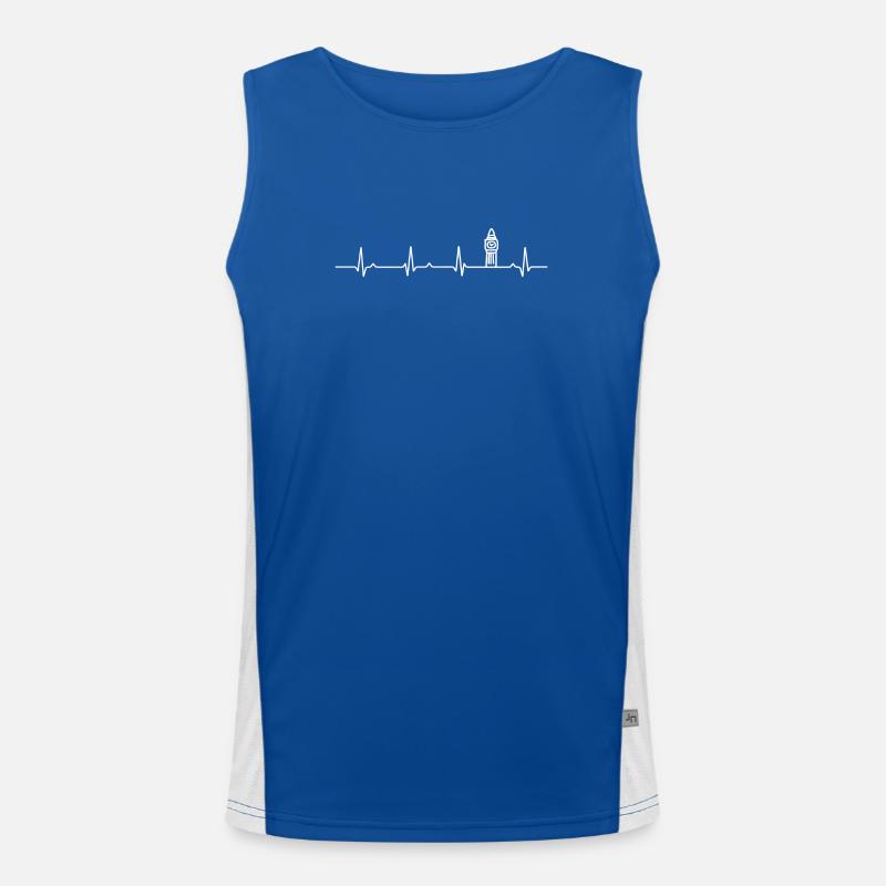 Heartbeat big ben Men's Functional Contrast Tank Top 