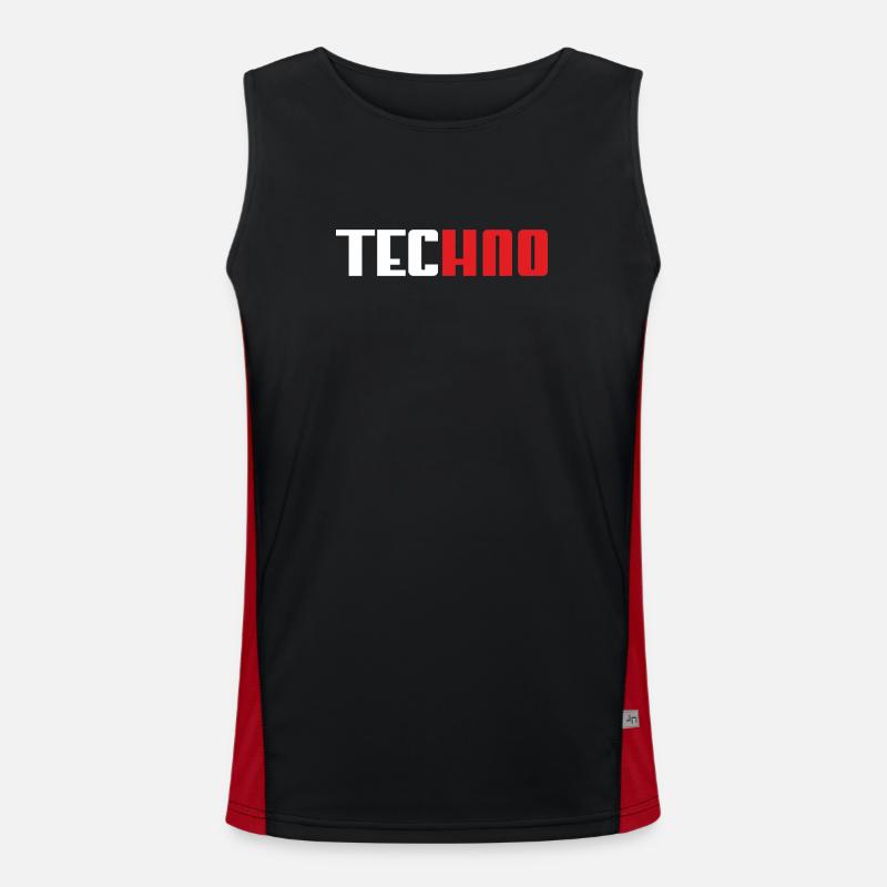Techno Panther Funktionelles Kontrast-Tank Top für Männer 